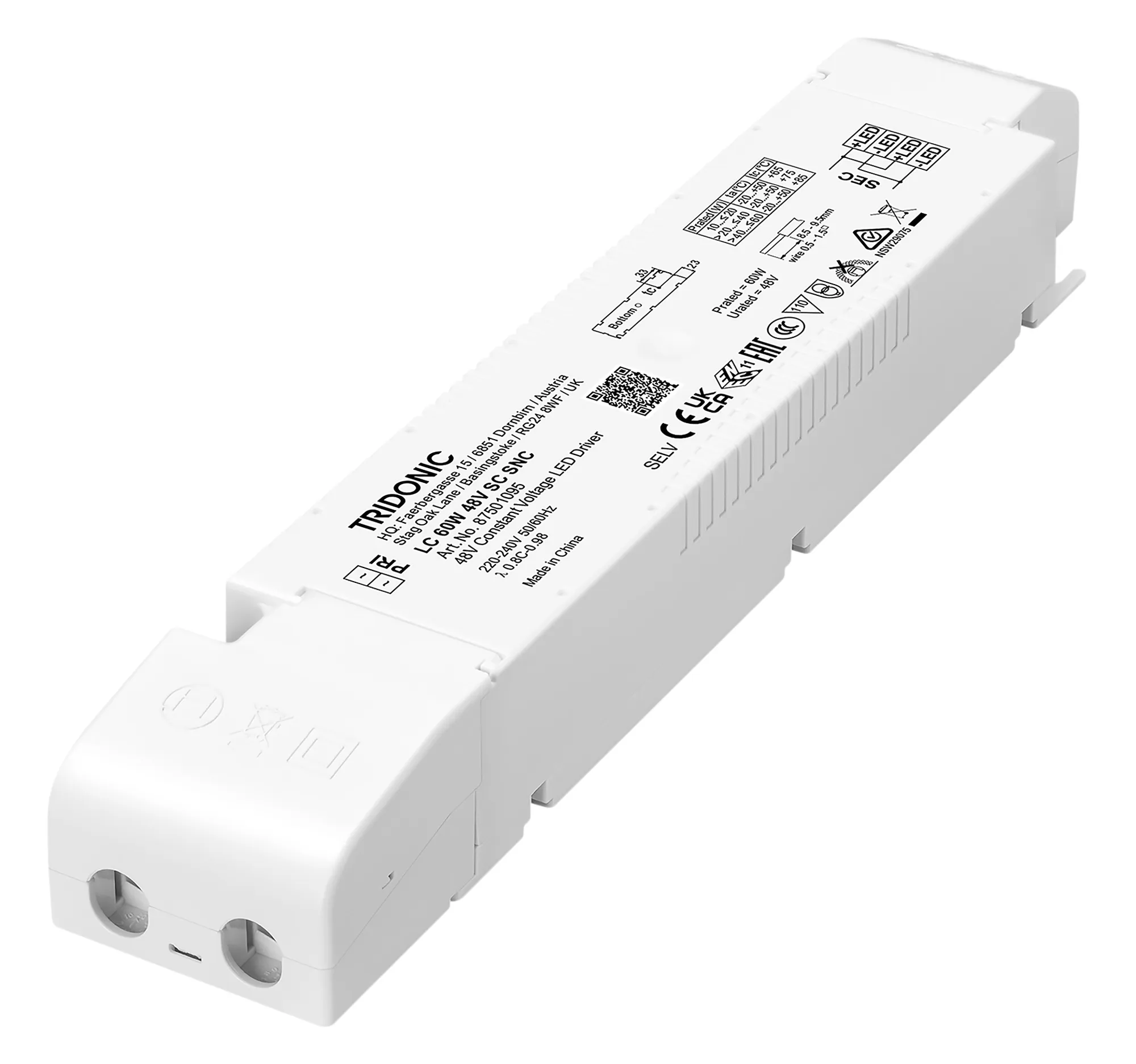 87501095  60W 48V SC SNC ESSENCE Constant Voltage LED Driver
